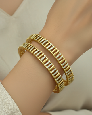Ambarsaria Stone Studded Bangles - AD Bangles | Main Product View | Buy Online India | Zevarly