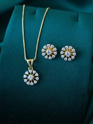 Amyra Rustic Pendant Set - AD Pendant Set | Main Product View | Buy Online India | Zevarly