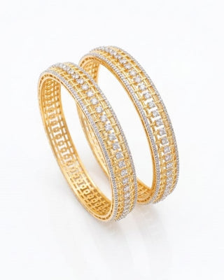 Anamika Fine Finish AD Kada - AD Bangles | Bangle Set Close-Up | Buy Online India | Zevarly