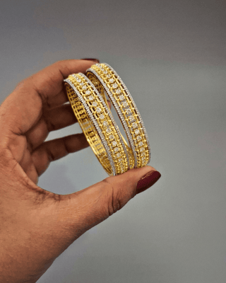 Anamika Fine Finish AD Kada - AD Bangles | Model Wearing View | Buy Online India | Zevarly