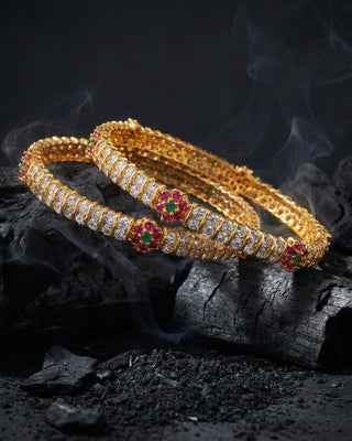 Zevarly Anjali American Diamond Bangles