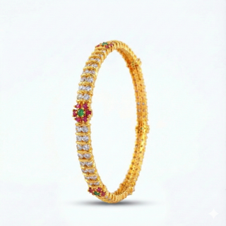 Anjali American Diamond Bangles - AD Bangles | Lifestyle Shot | Buy Online India | Zevarly