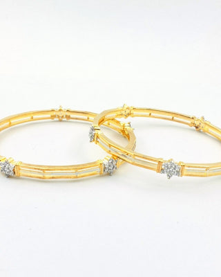 Apsara Fine Micro Cut Bangles - AD Bangles | Side Angle View | Buy Online India | Zevarly