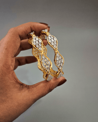 Avantika Marquee Fancy Bangles - AD Bangles | Side Angle View | Buy Online India | Zevarly