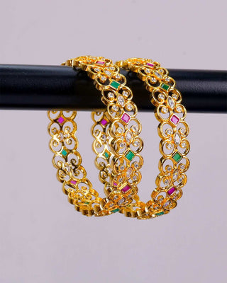 Lakshya Cubic Zirconia Bangles - Zevarly