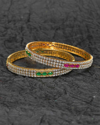 Bhagyalaxmi Multicolour AD Bangles - Zevarly