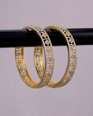 Aarshi Cubic Zirconia Bangles - Zevarly