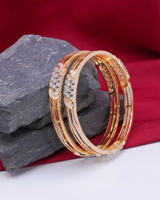 Bushra Traditional AD Bangles with American Diamonds Image 5