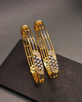 Zevarly Modern American Diamond Bangles