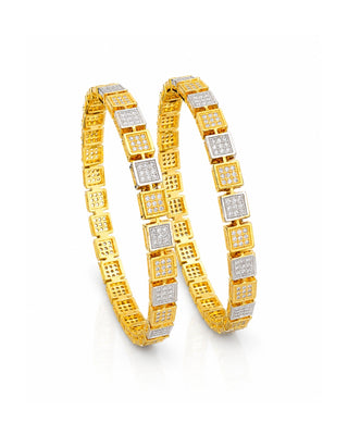Traditinal Choka Two Tone Bangles in Pair - Leela