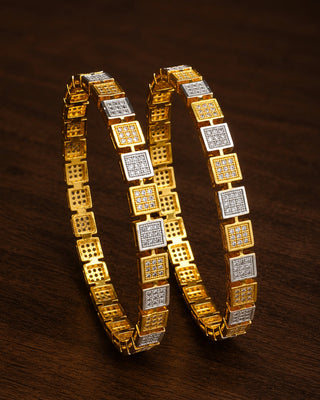 Traditinal Choka Two Tone Bangles in Pair - Leela