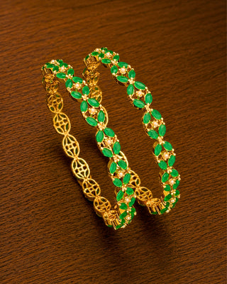 Zevarly Kaashvi Colourful Stones Bangles