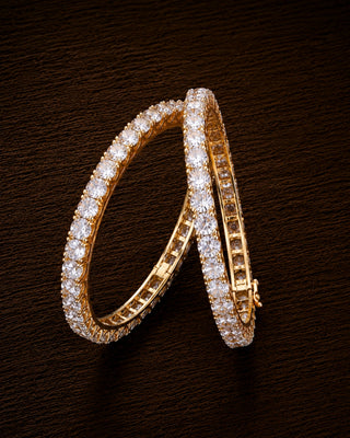 Openable Big Stone Single Line Bangles - Anshu