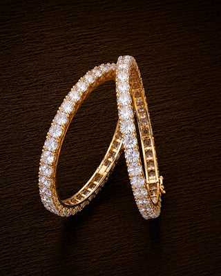 Openable Big Stone Single Line Bangles - Anshu