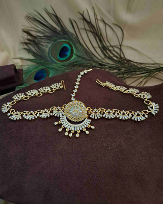 Bridal Gold Borla With Matha Patti - Zevarly