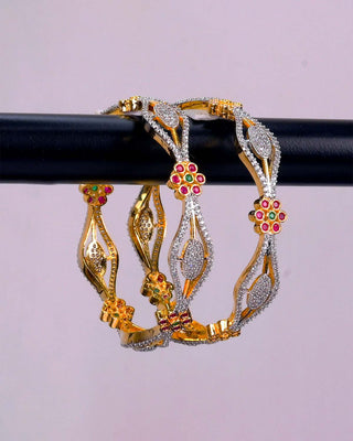 SARINA CUBIC ZIRCON BANGLES - Zevarly