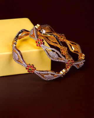 SARINA CUBIC ZIRCON BANGLES - Zevarly