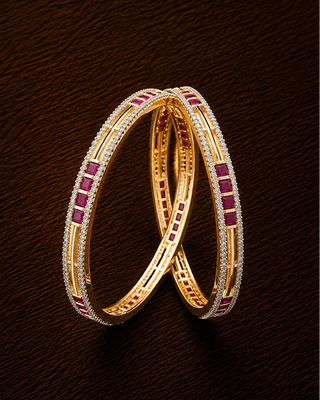 Premium Ruby Wire Micro 20K Gold-Plated Bangle Set – Wrija