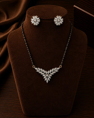Charu Elegant AD Stone Mangalsutra Set
