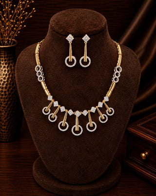 Italian Modern Gold Plated Necklace Set – Sasrika