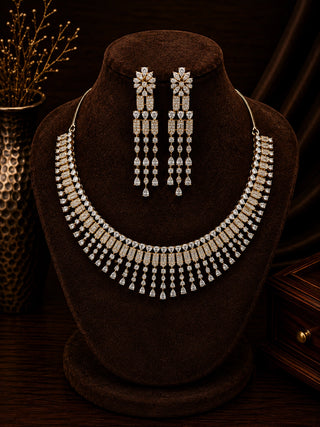Partywear Heavy Mehendi Plated Necklace Set – Keyuri