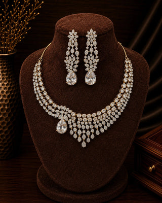 Partwear Gold Plated Necklace Set – Devki