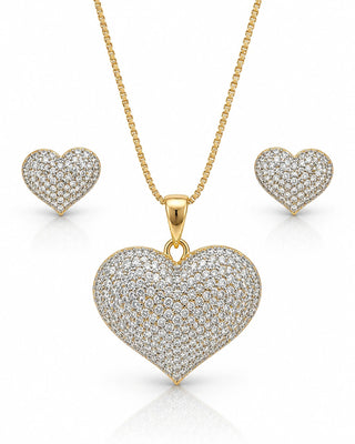 Modern Elegance Silver Pendant Set - Sonnet