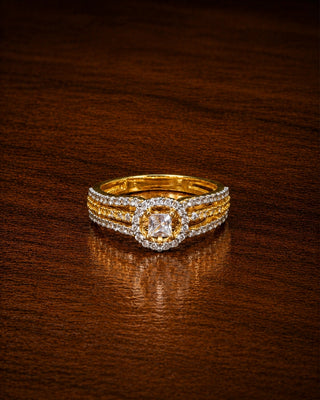 Minimal Modern Solitare Adjustable Ring - Aradhya