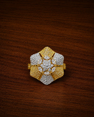 Classic Stylish Floral Cocktail Ring - Trisha