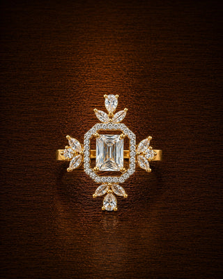 Chic Dual Finish Cocktail Ring - Shanaya