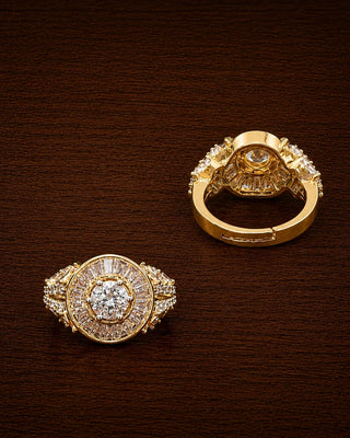 Royal Crown Design Daily Wear Adjustable Ring - Sreenaya