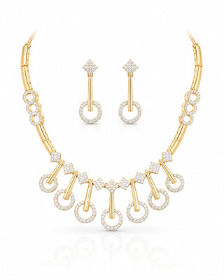 Italian Modern Gold Plated Necklace Set – Sasrika
