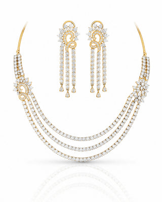 Three Layer Gold Plated Necklace Set – Viha