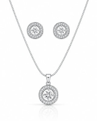 Silver Plated AD Pendant Set – Prati