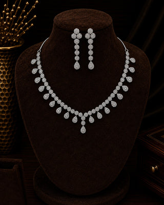 Ethnic Traditional Silver Plated Necklace Set – Shaivi