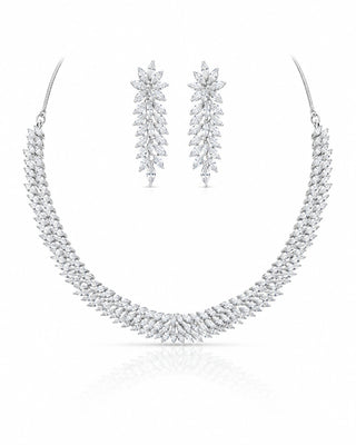 Ethnic Traditional Silver Plated Necklace Set – Neeva
