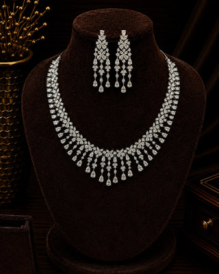 Gorgeous Partywear Silver Plated Neck Set – Ridah
