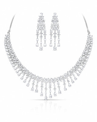 Gorgeous Partywear Silver Plated Neck Set – Ridah