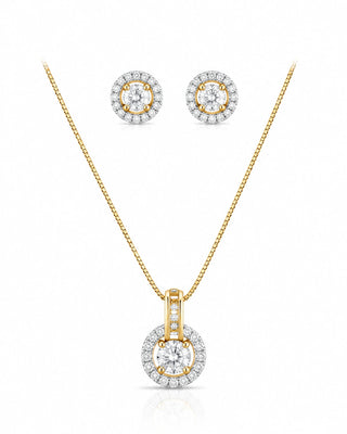 Solitare Pendant with Studs - Miraya