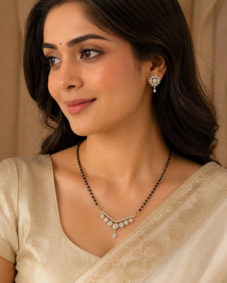 Tarasha Elegant AD Stone Mangalsutra Set