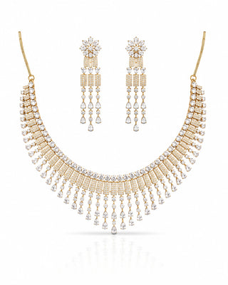 Partywear Heavy Mehendi Plated Necklace Set – Keyuri