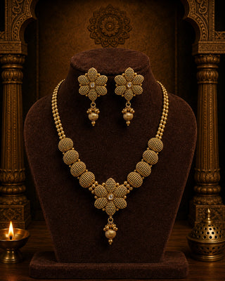 Majestic Temple Enchanted Necklace Set- Sokanya