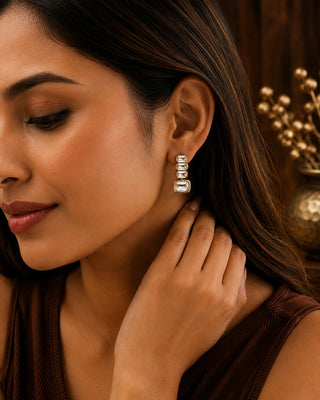 Crystal Octo Drop DemiFine Earrings - Hunaira