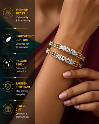 Floral Garden Teen Tar Ad Bangles - Shirpa