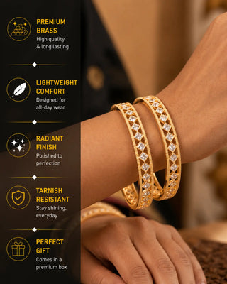 Stylish Ad Pair Bangles - Sravya