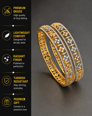 Zevarly Aarashi Cubic Zirconia Bangles