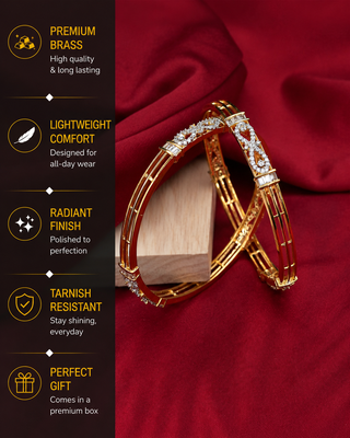 Zevarly Indrati Floral Bangles