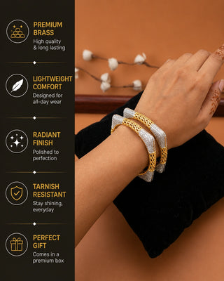 Zevarly Ishita American Diamond Bangles