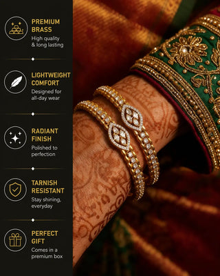 Sparkling Star Marquee Premium Daily Wear Bangles - Vanya