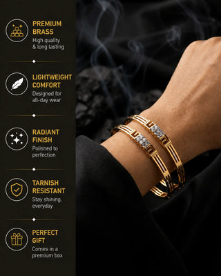 Triple Spark G Pattern Daily Wear AD Bangles - Shivina